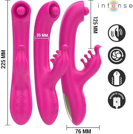 Intense Multifunction Вибратор Заек 22.5см Розов
