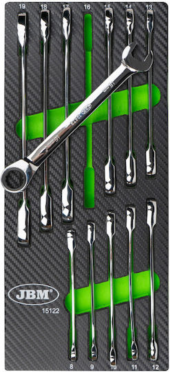 JBM Set of German Polygon Wrenches with 8mm up to 19mm Head Size 12pcs