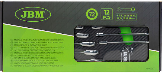 JBM Set of German Polygon Wrenches with 8mm up to 19mm Head Size 12pcs
