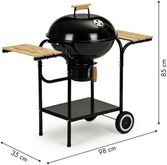 Garden Charcoal Grill with Lid 40cmx40cm
