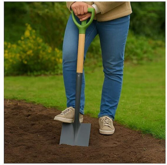 Kinzo Garten-Schaufel 105cm Metallische Klinge Holzgriff Ergonomischer Griff 27063 Kinzo