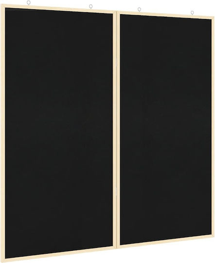Chalk Board Black 100 X 1.4 X 100 Cm Solid Pine Wood 42015929
