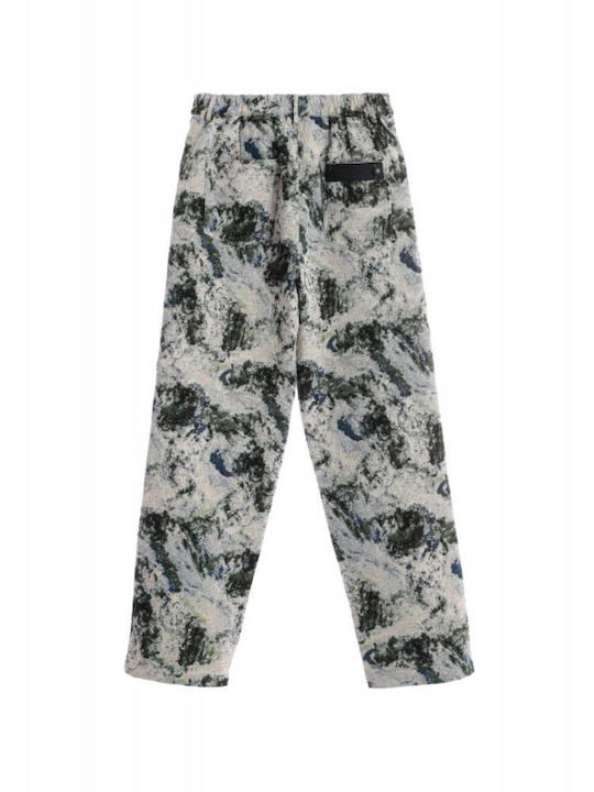 Mod Wave Movement Women's Fabric Trousers Ecru