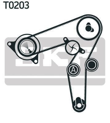 Skf Vkmc 02190-2 Water Pump Timing Belt Set