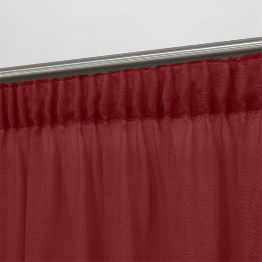 Lino Home Κουρτίνα με Τρέσα 1010 Κόκκινη 295x300εκ.