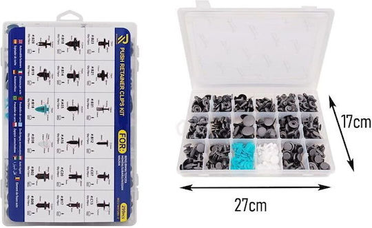 Rchang Πλαστικά Κλίπς Αυτοκινήτου Universal 299τμχ Push Retainer Clips Kit 101293