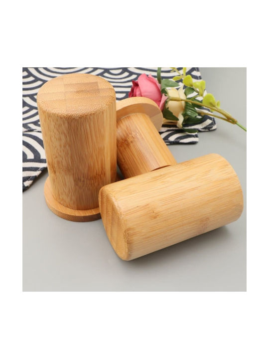 Molf's Wooden Brown Toothpicks Case