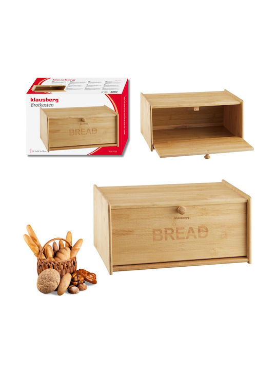 Klausberg Bread Box made of Bamboo Brown 39.5x24.5x18cm