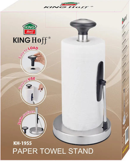 KING Hoff Βάση για Χαρτί Κουζίνας Μεταλλική Γκρι KH-1955