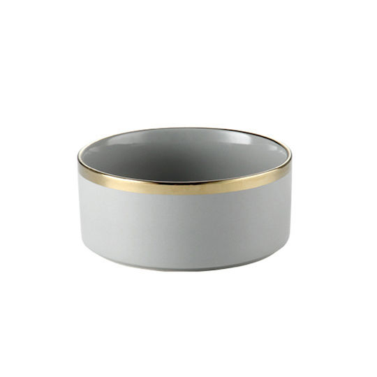 Ceramic Bowl Food & Water for Dog & Cat 750ml 13cm in Gray Color