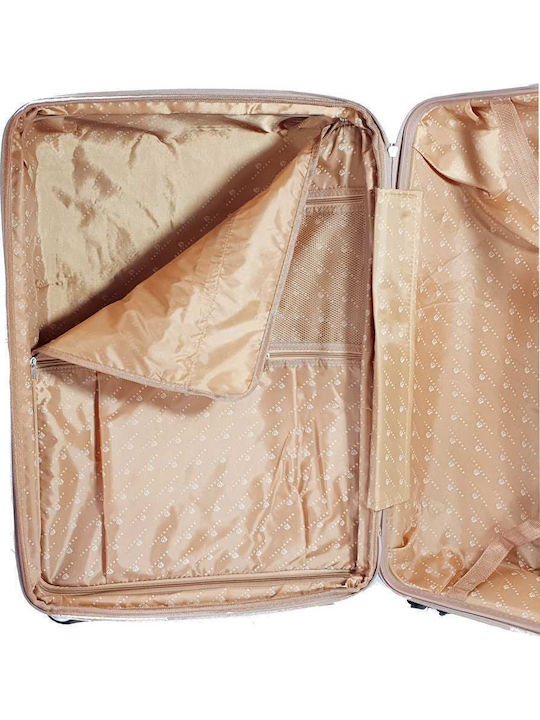 Bartuggi Großer Hart-Reisekoffer Rosa mit 4 Rädern Höhe 76cm