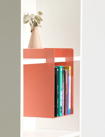 Βιβλιοστάτης Cube 438ctf1306 18x15,5x19cm Salmon Hanah Home Μέταλλο
