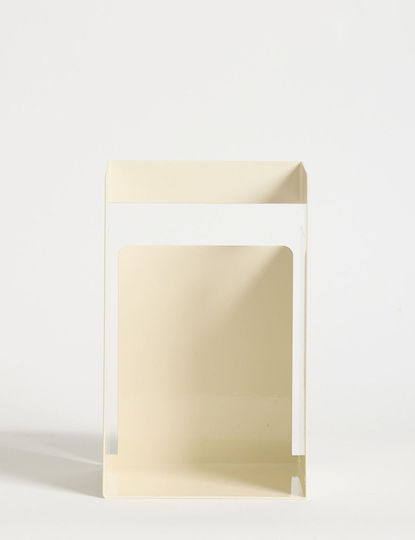 Book End Holder Cube 438ctf1305 18x15.5x19cm Cream Hanah Home Metal