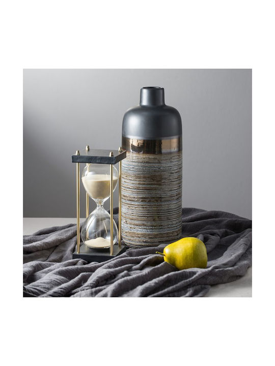Artekko Clepsidră Decorativă Pentru Birou Din Sticlă 9.5x9.5x25.5 cm În Culoare Neagră