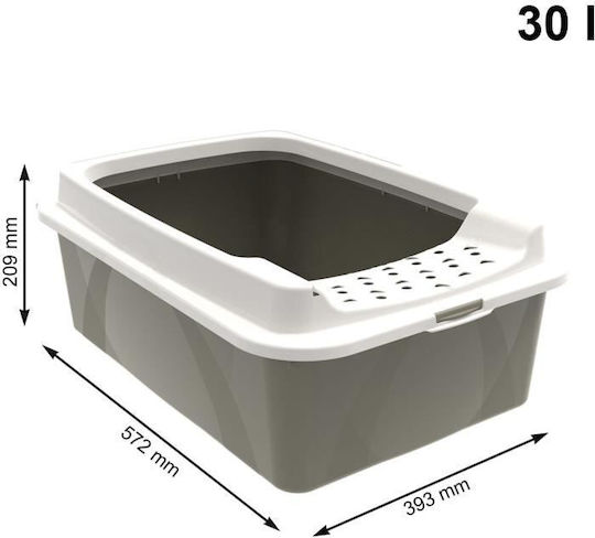 Rotho My Pet Bonnie Eco Cat Basin Gray L57.2 x W39.3 x H20.9cm