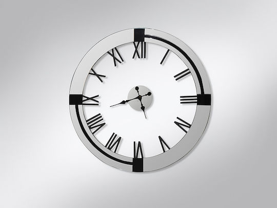 Wanduhr Spiegel Schwarz Ø87cm
