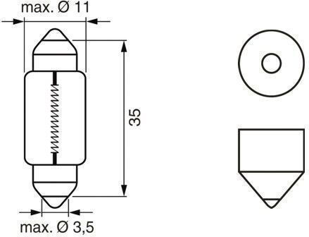 Bosch Lamps Car C5W 24V 5W 1pcs
