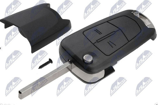 NTY Car Key Shell with Blade with 2 Buttons for Opel