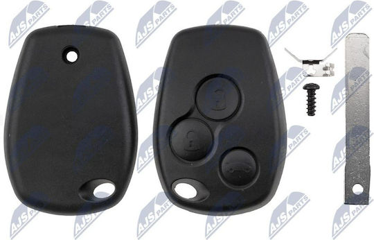 NTY Car Key Shell with Blade with 3 Buttons for Dacia / Renault / Opel / Nissan