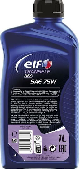 Elf Tranself NFX Βαλβολίνη Αυτοκινήτου για Χειροκίνητο Κιβώτιο Ταχυτήτων 75W 1lt