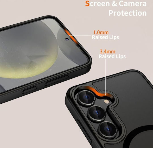 Tech-Protect Magmat Back Cover Silicone / Plastic 2mm Black (Galaxy S25 FE)