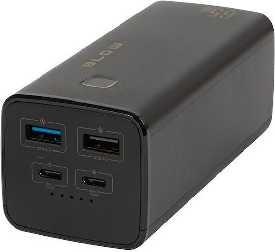 Blow PB20G Power Bank 20000mAh 65W with 2 USB-A Output Ports and 2 USB-C Output Ports Power Delivery Black