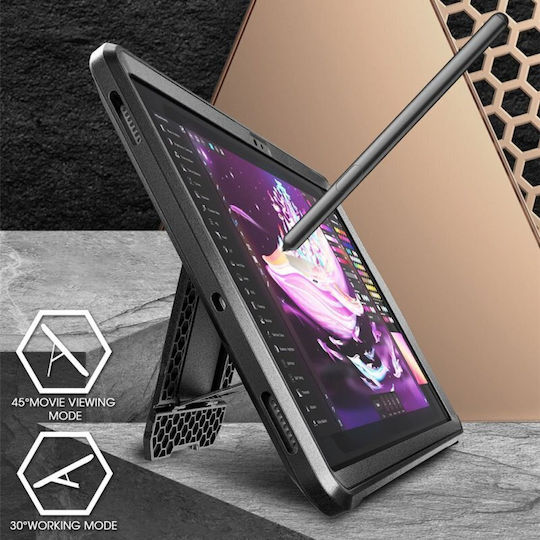 Supcase Unicorn Beetle Pro Flip Cover Μαύρη (Galaxy Tab S9, S9 FE, S10 FE, S10 Lite)
