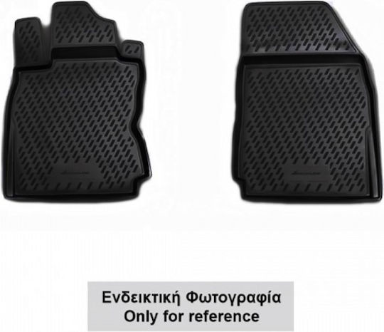 Novline Front Mats 2pcs Tray Type for Ford Transit 2006 Black