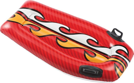 Intex Joy Rider Παιδικό Φουσκωτό Στρώμα Θαλάσσης με Χειρολαβές Κόκκινο 112cm