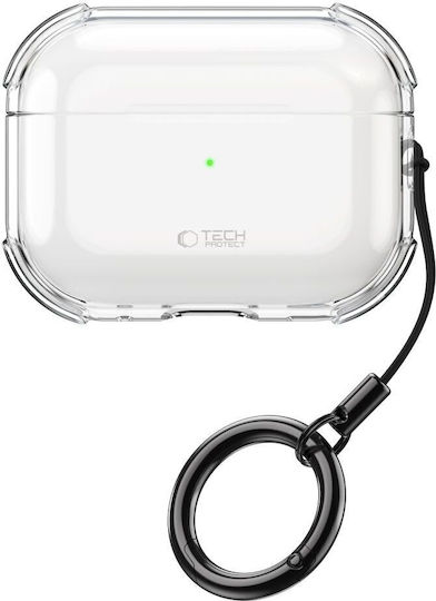 Tech-Protect Bounce Case Silicone with Hook in Transparent color for Apple AirPods Pro 3