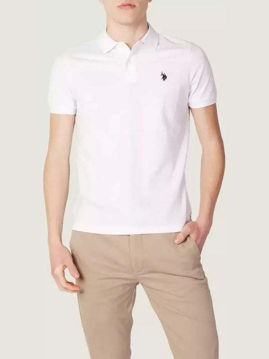 'king' Polo Μπλούζα Κοντομάνικη Λευκή