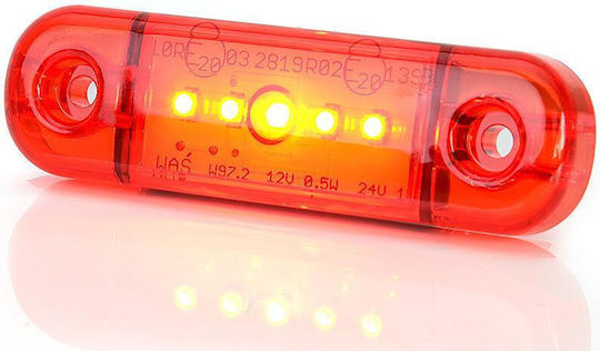 Светодиодна позиционна светлина 712 W97.2 12v-24v червена Was