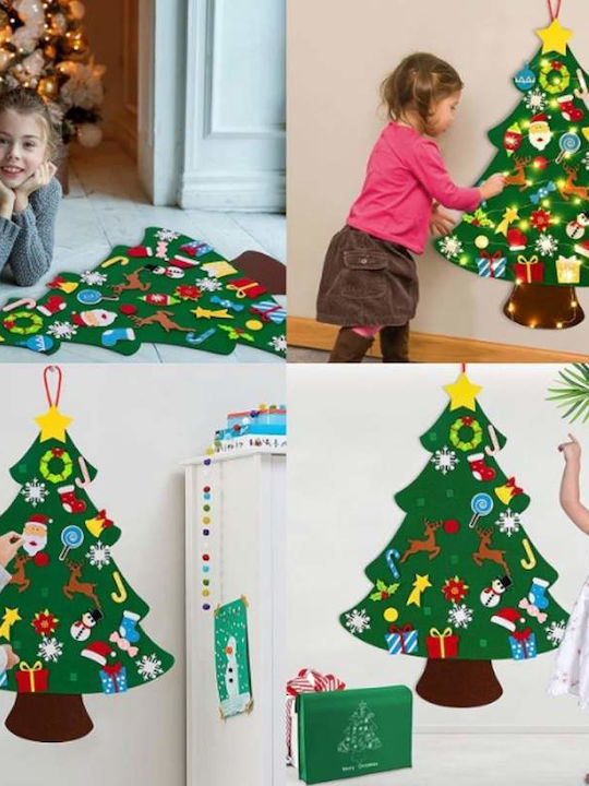 cu lumină LED Decorațiune de Crăciun Material textil Braduleț 98cm. Verde