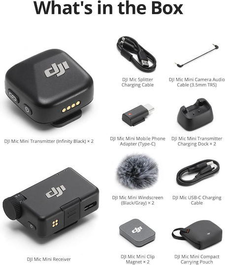 DJI Mic Mini (2 TX + 1 RX) Set Microphone Flyout Journalistic