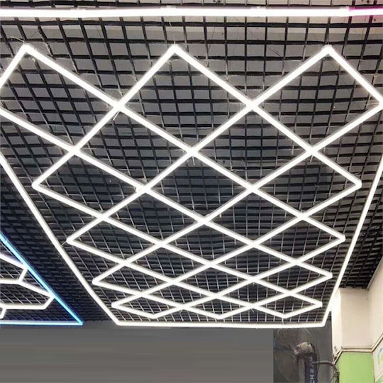 Diamond Висящо Осветително Тяло Бял 484.5x243.5см.