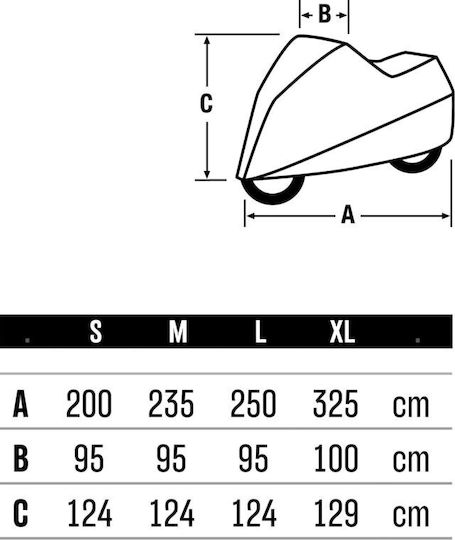 Held Κουκούλα Μηχανής Αδιάβροχη Extra Large Μ325xΠ100xΥ129εκ.