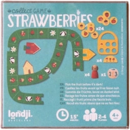 Board Game Strawberries for 2-4 Players 4+ Years Old Londji