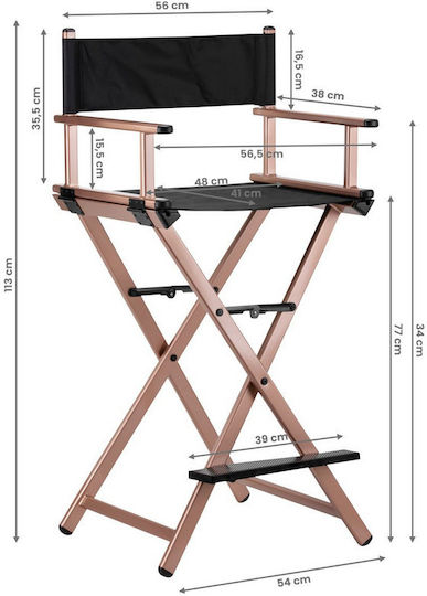 Salon Tech Chair for Makeup with Adjustable Height Pink