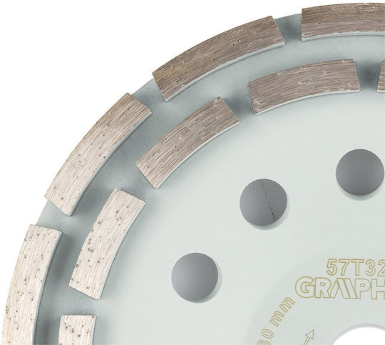 Diamond Grinding Disc 2 Segments 180 X 22.2 Mm Dry Use
