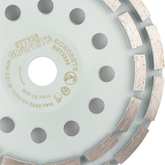 Diamond Grinding Disc 2 Segments 180 X 22.2 Mm Dry Use