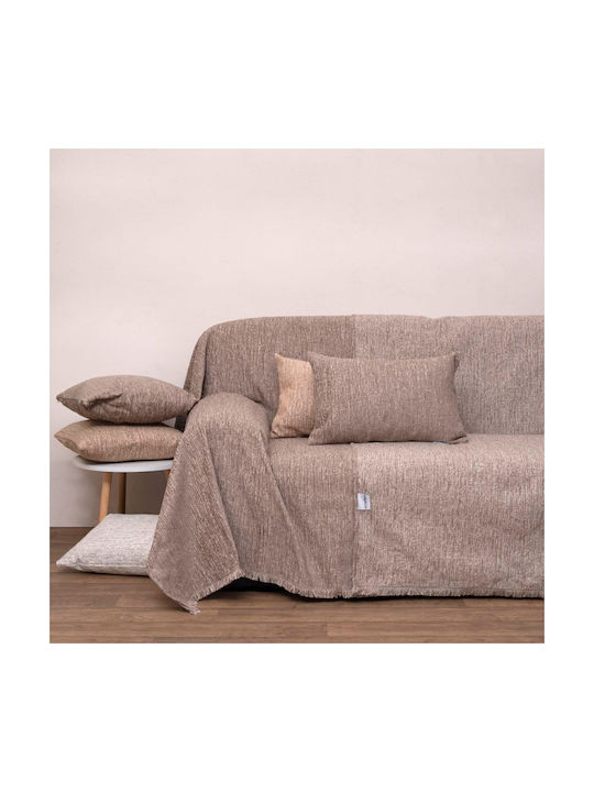 Anna Riska Decorative Pillow Case from 100% Cotton Beige 42x42cm