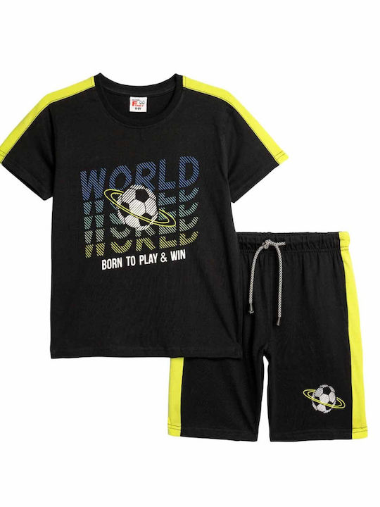 Kids' Set with Shorts Summer 2pcs Black, Limade