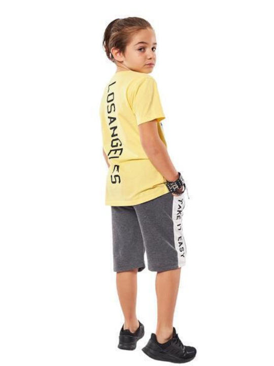 Kids' Set with Shorts Summer 2pcs Yellow