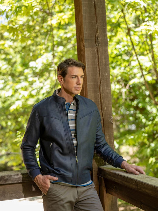 Long Sleeve Polo Shirt Grey Blue White
