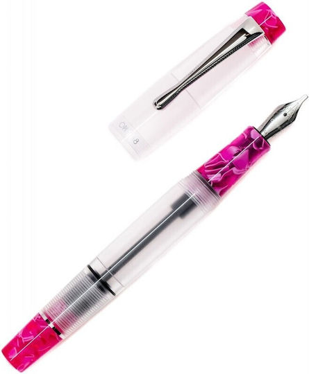 Opus 88 Koloro Hot Pink Fountain Pen 4710484646729 Broad Nibs