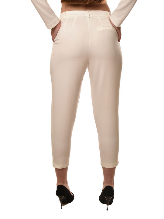 Γυναικείο Υφασμάτινο Παντελόνι Off White