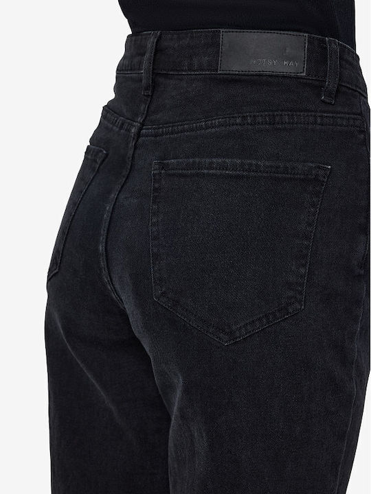 High Waist Women's Jean Trousers in Mom Fit Black