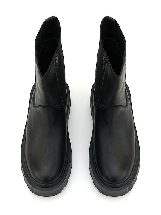 Leather Women's Chelsea Boots Black