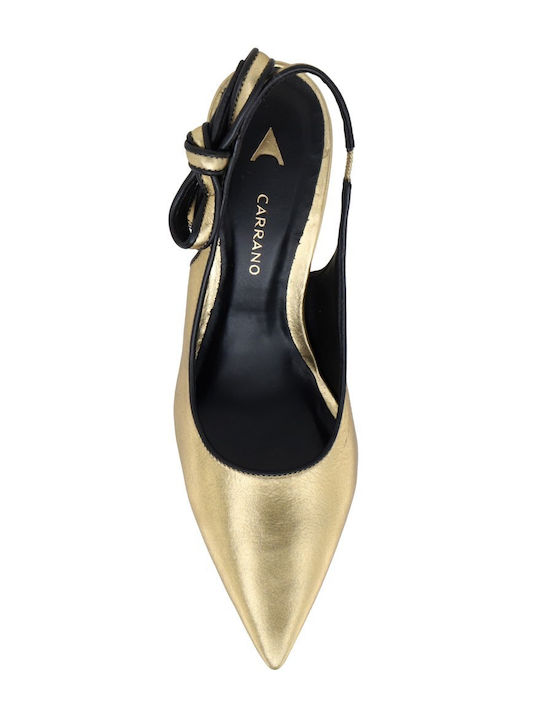 Leder Pumps Goldene