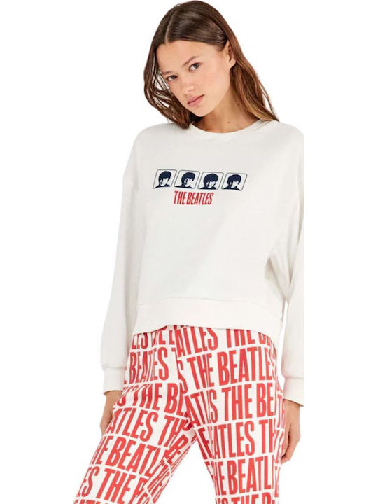 Gisela Winter Damen Pyjama-Set White